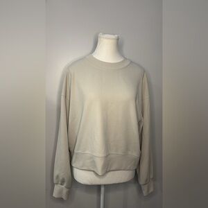 Lululemon Athletica Cream Crew Neck Sweater